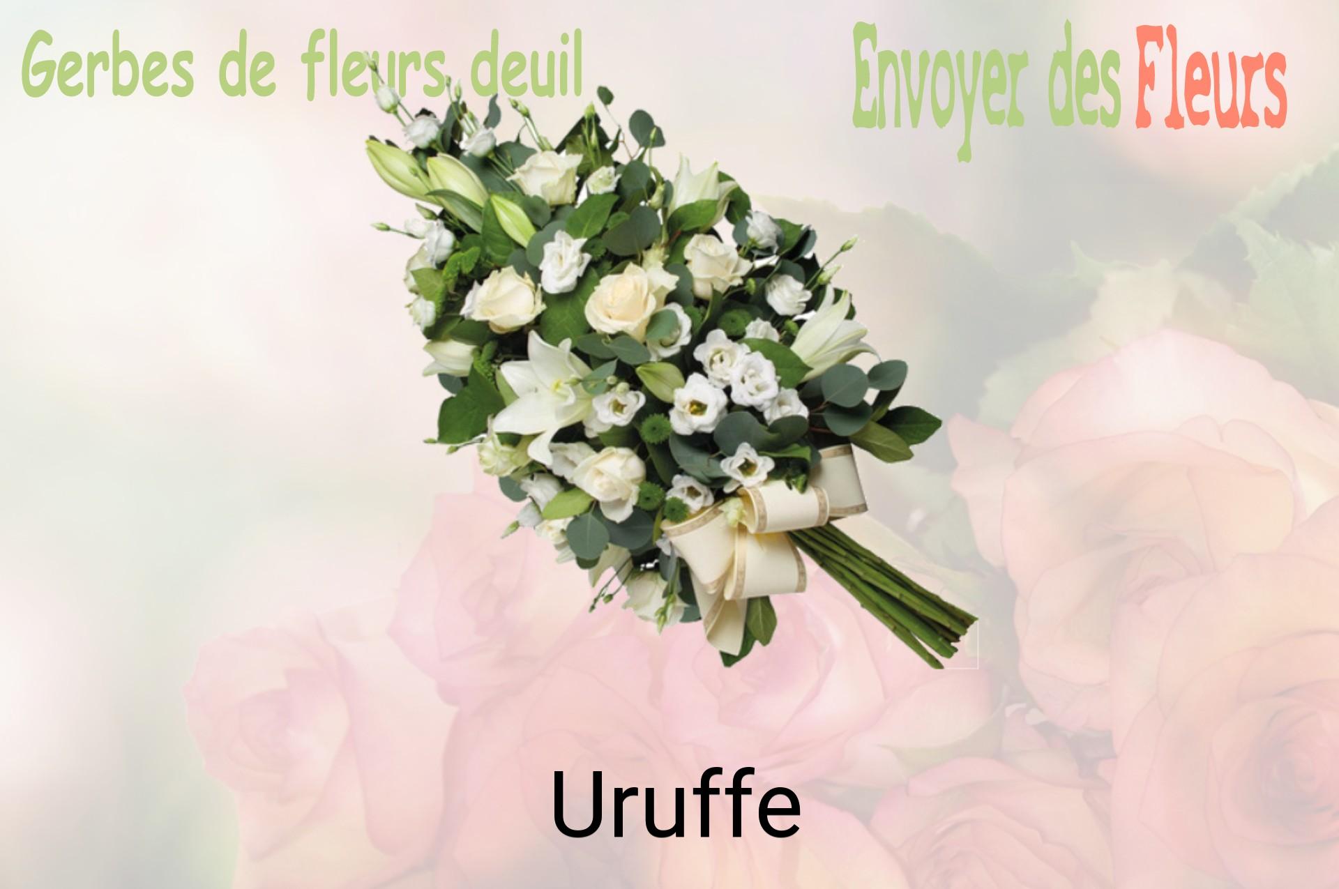 Gerbe de fleurs de deuil livrée à Uruffe